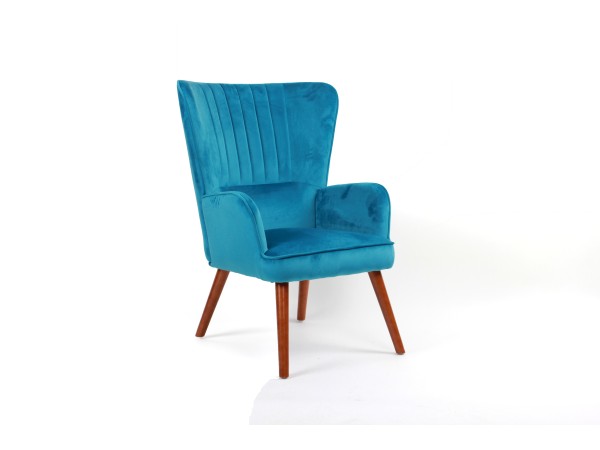 Πολυθρόνα υφασμάτινη μπλέ ERIK 69x79x95 DIOMMI 32-111